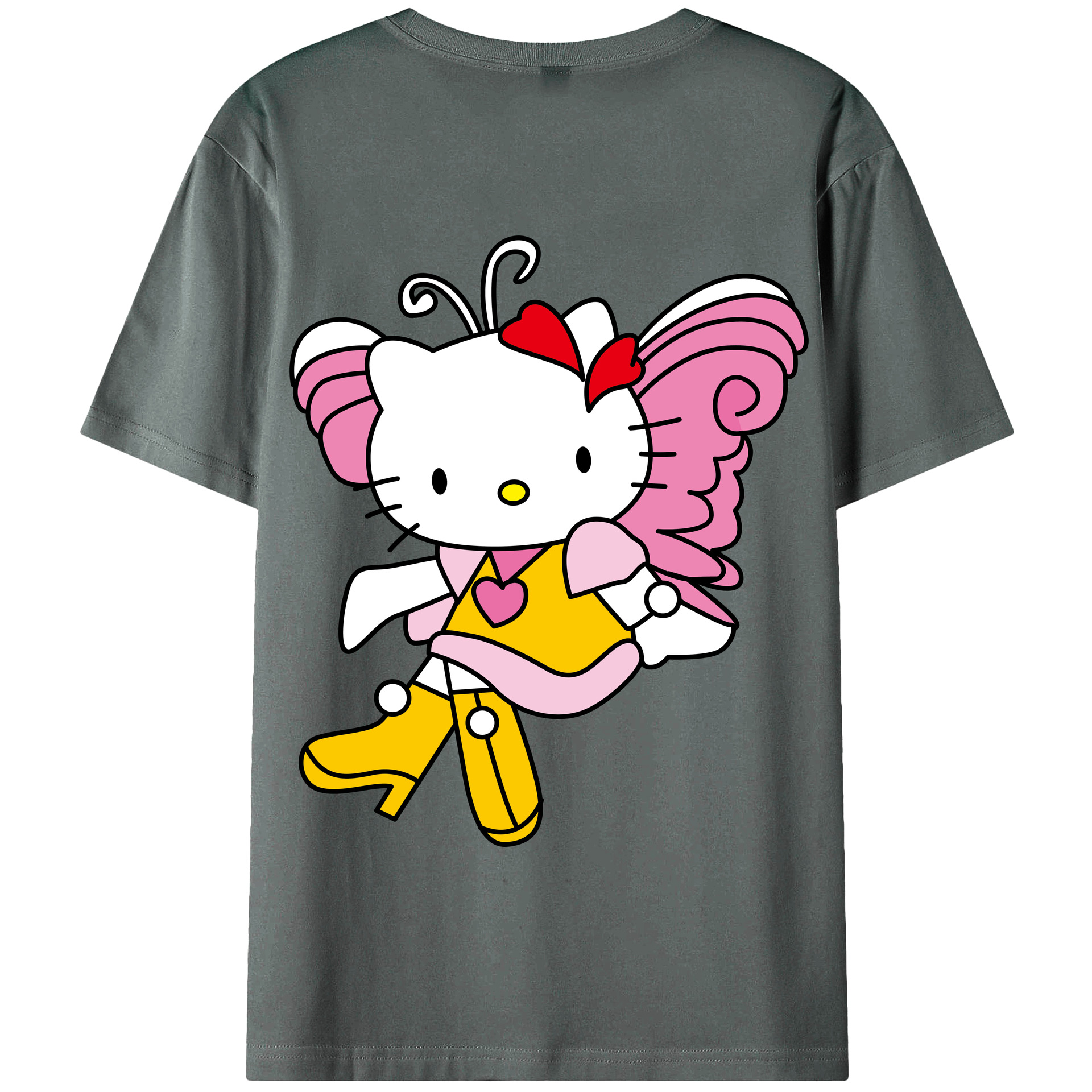（画像用） Hello Kitty ハローキティ 綿100％半袖Tシャツ（背面プリント）